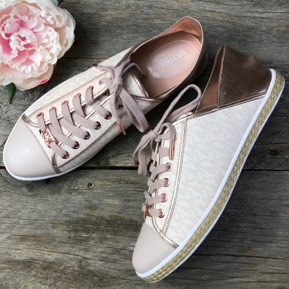 michael kors rose gold sneakers